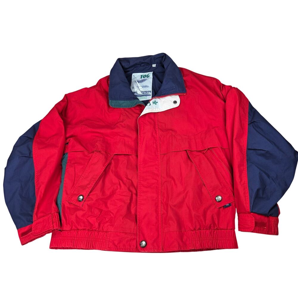 London Fog FOG Vintage Sailing Jacket Windbreaker Hooded Korea Mens M - Picture 3 of 16